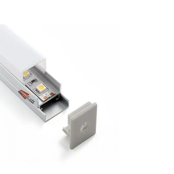 Perfil Led Alumínio Sobrepor 1,9cm x 1,9cm